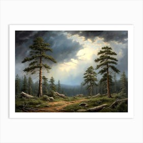 Stormy Forest Art Print