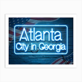 Atlanta City In Georgia Art Print