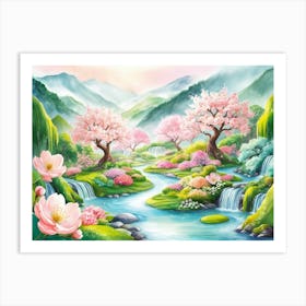 Asian Landscape Painting 1 Art Print