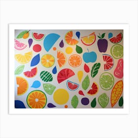 Colorful Fruit Slices Wall Mural 2 Art Print