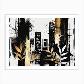 Abstract Cityscape Painting Art Print