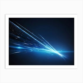 Abstract Blue Light Art Print