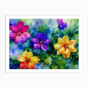 Watercolor Flowers 11 Art Print