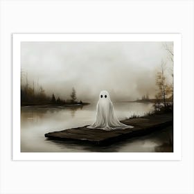 Ghost On A Dock Art Print