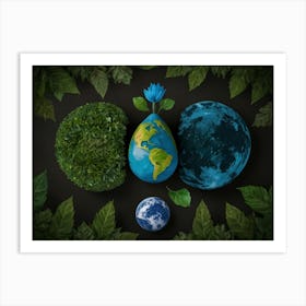 Earth And Leaves Art Print