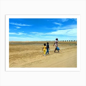 After School Walk In Walvis Bay, Namibia (Africa Series) Art Print