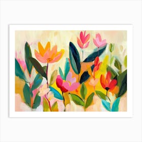 Abstract Flowers 18 Art Print