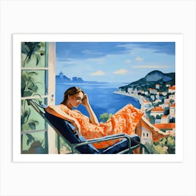 Woman In A Chair Art Print