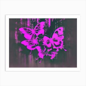 Pink Butterflies 8 Art Print