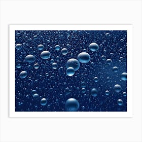 Abstract Close Up Of Bubbles In Water, Reflecting Light And Creating A Mesmerizing Pattern Art Print