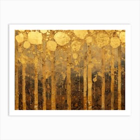 Gold Aspen Trees Art Print