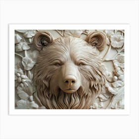 Bear Head 1 Art Print