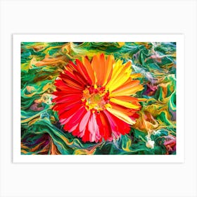 Beautiful flowers garden - Acrylic oil painting  #2 Art Print