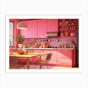 Pink Kitchen Art Print