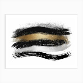 Black And Gold Abstract Painting 34 Art Print