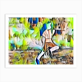 Abstract - Woman In A Park Art Print