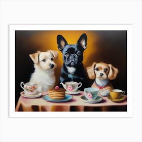 Dog Tea Party Art Print