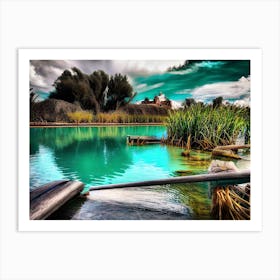 Lake In The Desert Art Print