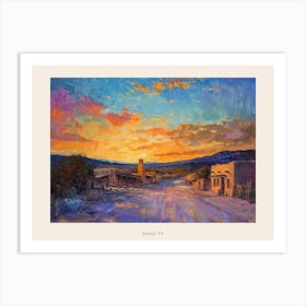 Western Sunset Landscapes Santa Fe New Mexico 2 Poster Art Print