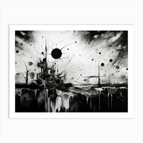 Dreams Abstract Black And White 7 Art Print