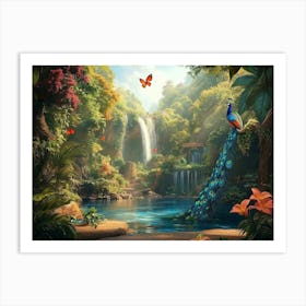 Beautiful Nature Scenery Travel Lovely Place Background Art Print