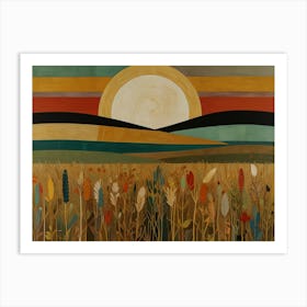 Sunset In The Field 7 Art Print