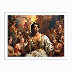 God Apollo and the Muses Art Print