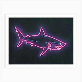 Neon Dark Red Whale Shark 5 Art Print