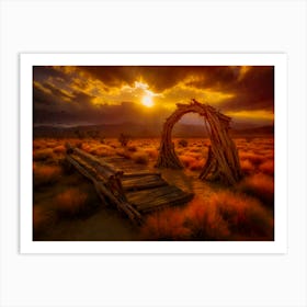 Sunset In The Desert Art Print