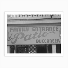 Family Entrance To Nightclub, Corpus Christi, Texas By Russell Lee Art Print