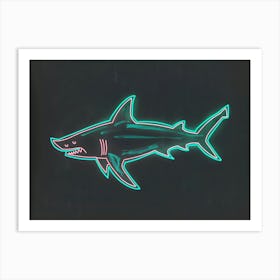 Neon Aqua Bamboo Shark 5 Art Print