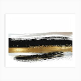 Gold And Black Canvas Print 59 Art Print