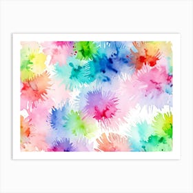 Watercolor Splashes 6 Art Print