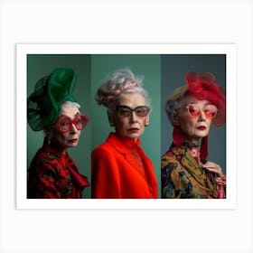 Fashion Femal Icons Of Ages, Illustrating The Timeless Nature Of Style 2 Art Print