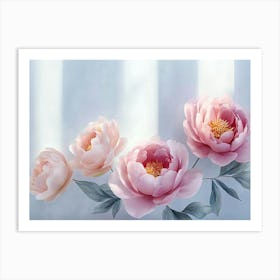 Pink Peonies Art Print