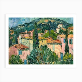 Rustic Romance Painting Inspired By Paul Cezanne Art Print
