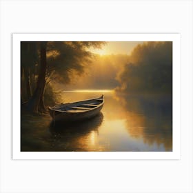 Boat On The Lake Art Print