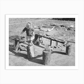 Child Of Ed Bagget, Sharecropper, Playing Near Laurel, Mississippi By Russell Lee Art Print