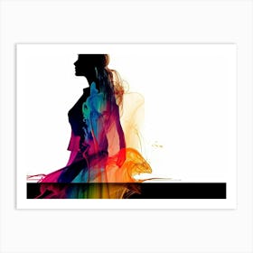 Silhouette Of A Woman 1 Art Print