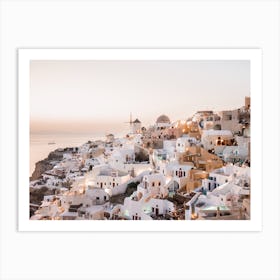 Oia Sunset Dreams, Santorini Art Print