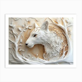 Wolf In The Woods Art Print