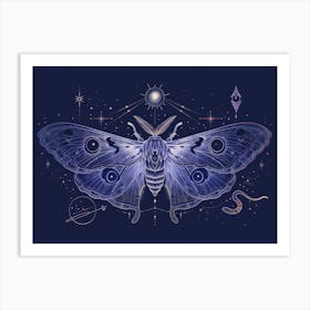 Moth Illustration 3 Art Print