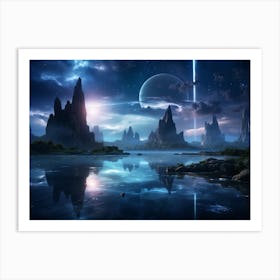 Space Landscape Art Print