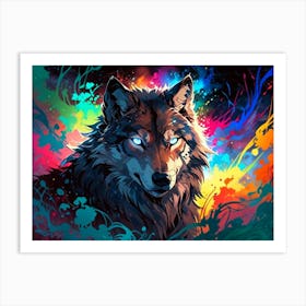 Wolf Painting 16 Art Print