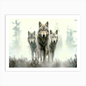 Wolf Pack - Wolf Trio Art Print