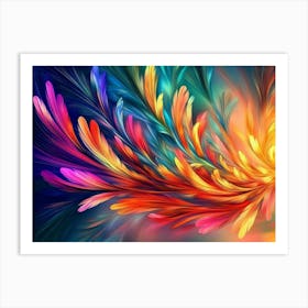 Colorful Feathers 2 Art Print