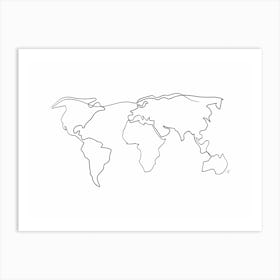 Worldmap Art Print