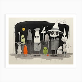 Halloween Ghosts Art Print