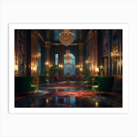 Lobby Of A Hotel Art Print