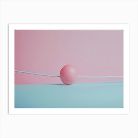 Pink Egg On A String Art Print